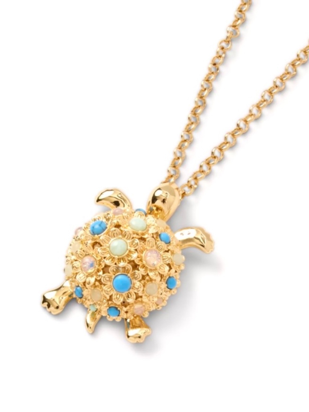 Lilly Pulitzer Harlillyquin Turtle Pendant Necklace - NWT
